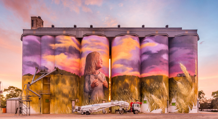 Australien Südaustralien Eyre Peninsula Kimba Silo Foto SATC Michael Waterhouse